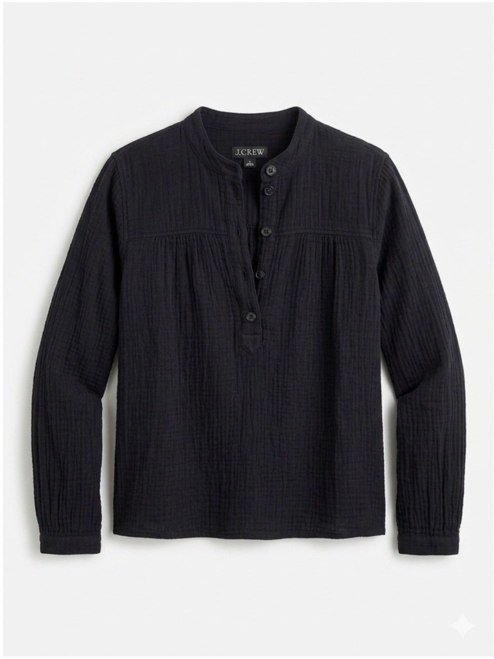 J.Crew Soft Gauze LS Fresco Top Popover